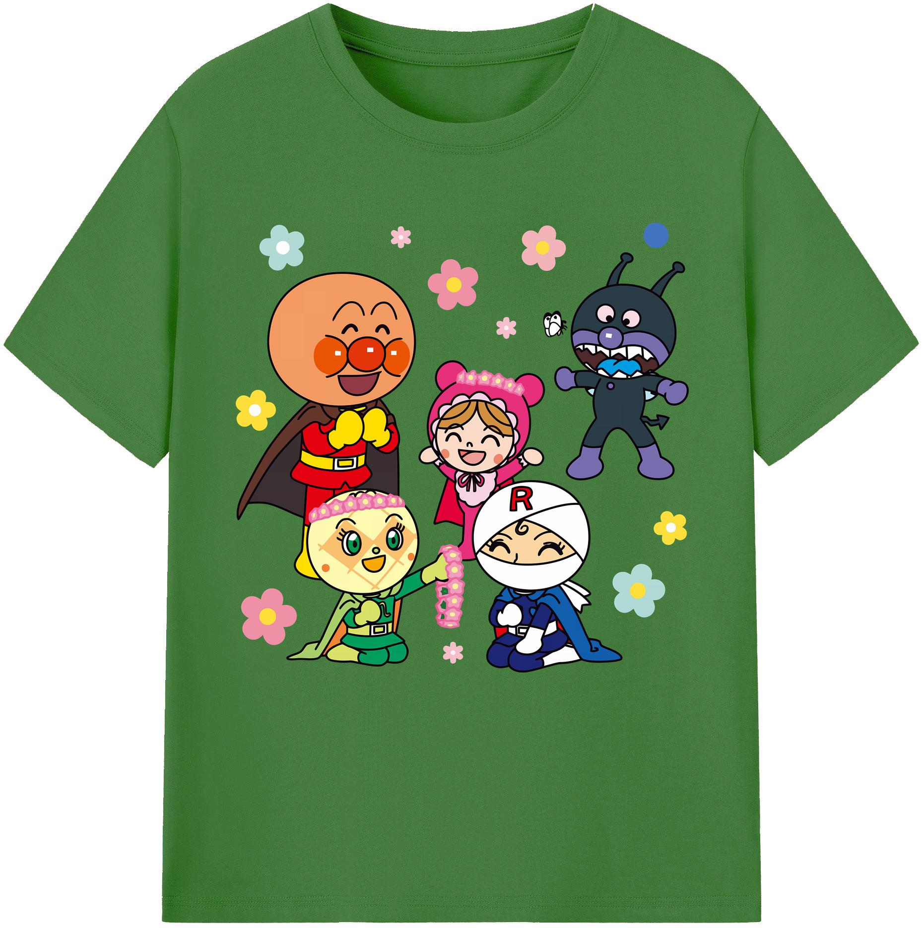 （画像用） アンパンマン Anpanman レディースカジュアルプリントTシャツ（綿100％）